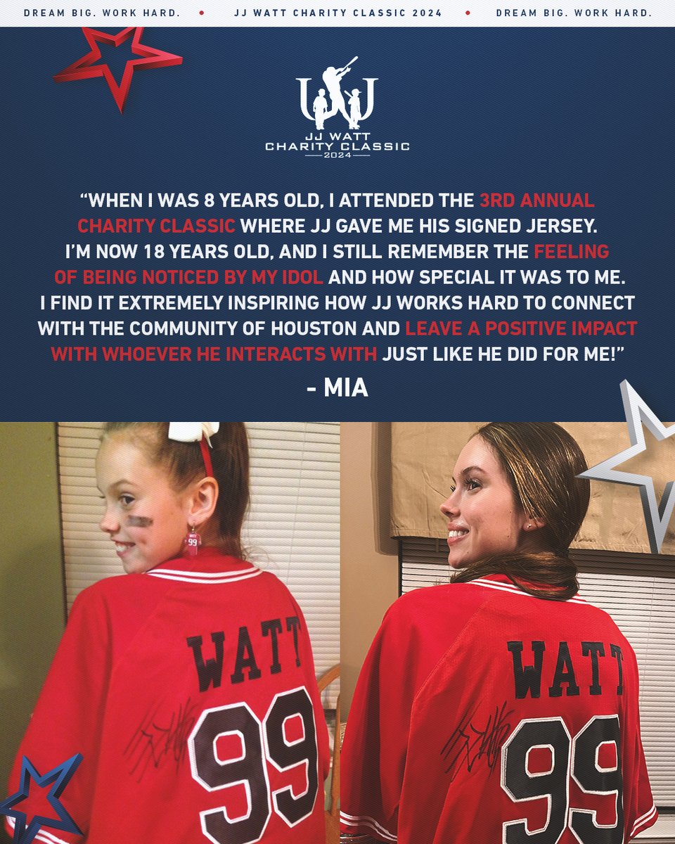 We love hearing stories like this from fans! 🥹

@JJWatt | #DreamBigWorkHard