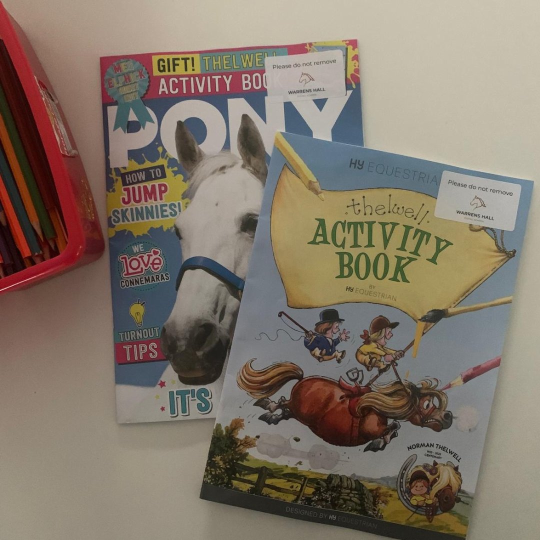We've received our @PONY_Mag and it's arrived with an activity book filled with lots of horse activities & fun! This is available for all visitors to use during their time with us. Please make sure to take care of the book & magazine so that everyone can enjoy them! 🐴❤️
