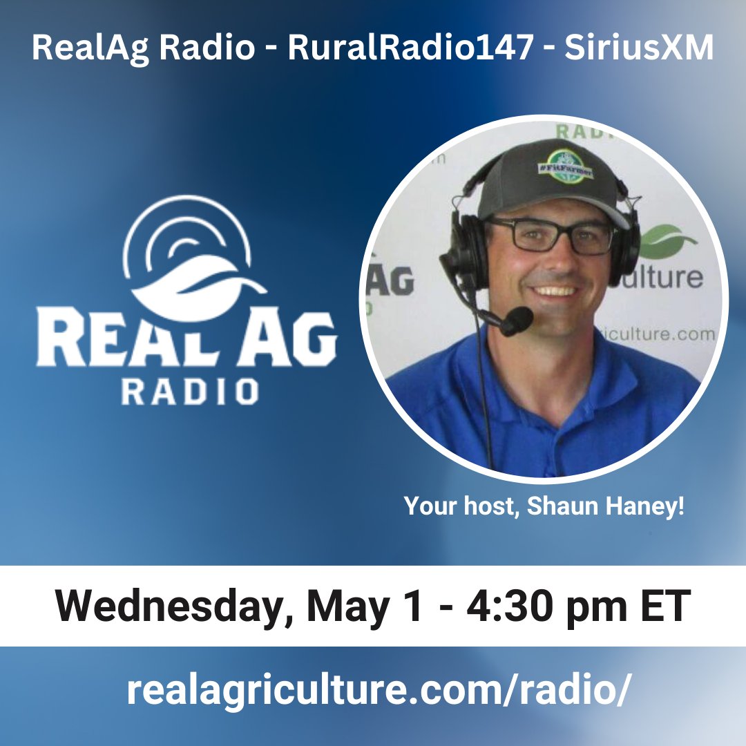 Tune in to #RealAgRadio at 430 E on @RuralRadio147! @shaunhaney is joined by Nathan Phinney, @CanCattle Pres. on trade mission to South Korea, spotlight interview w/ Bruce Lowe for @AGDirectHail, Andrea Kent, @RenewCanada on biofuel issues in #cdnag & U.S., & top ag news stories!