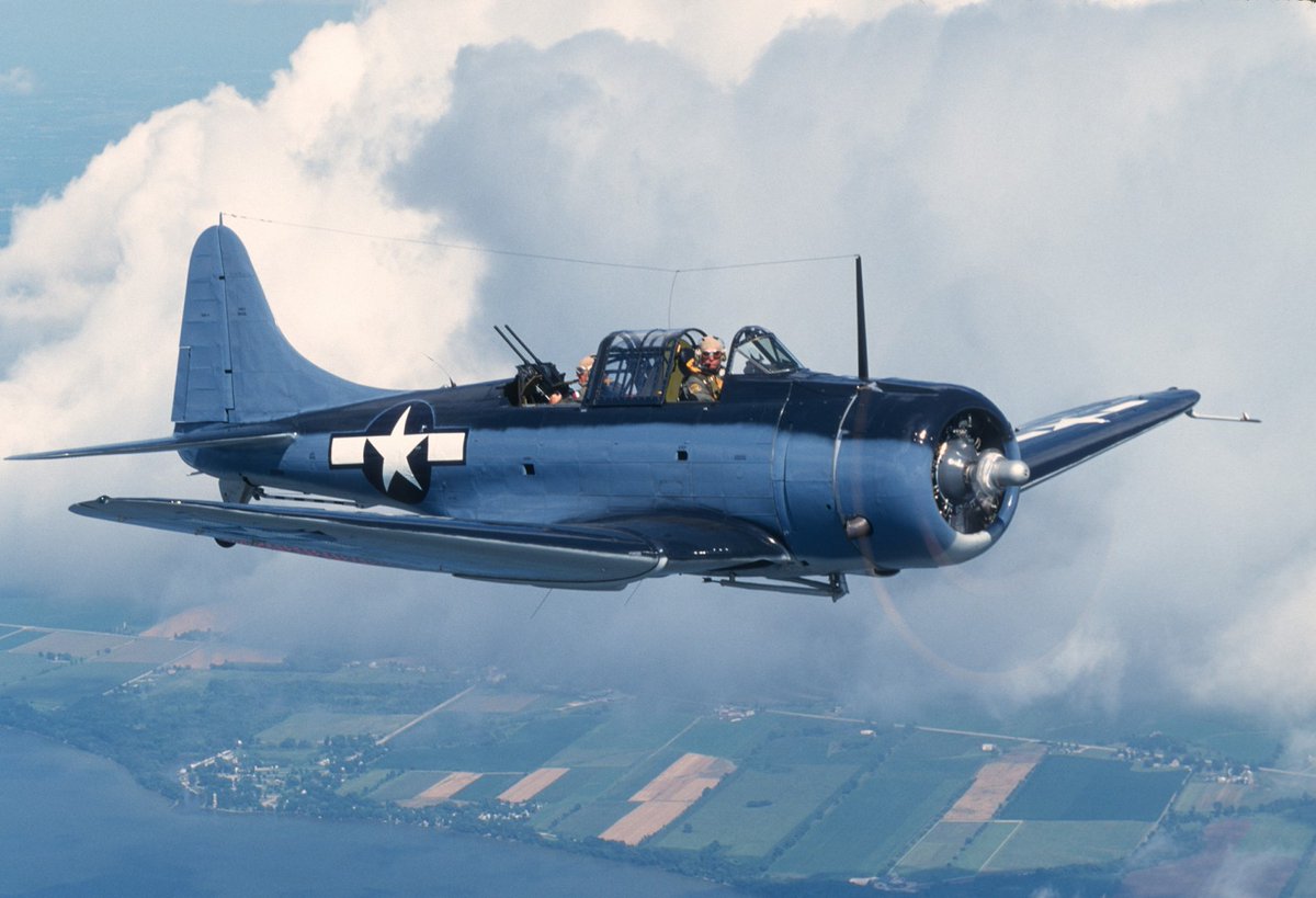 Today, the SBD Dauntless honors 84 years of flight since 1940.

This #warbird served with the USN, USMC, and USAAF during #WWII. The USAAF variant, the A-24 Banshee, resembled the Navy's SBD-3 variant but was slightly modified to better suit land-based #missions.

📷 Jim Koepnick