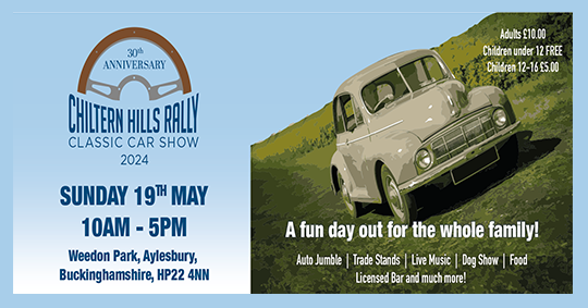 On May 19th Chiltern Hills Vintage Vehicle Rally is being held at Weedon Park, Aylesbury. More info at i.mtr.cool/zxzrmwfbmt #ChilternHillsRally #VintageCars #AylesburyEvents #FamilyFunDay #LEDscreens #CornerMedia #DigitalMarketing #BusinessExposure @chilternrally