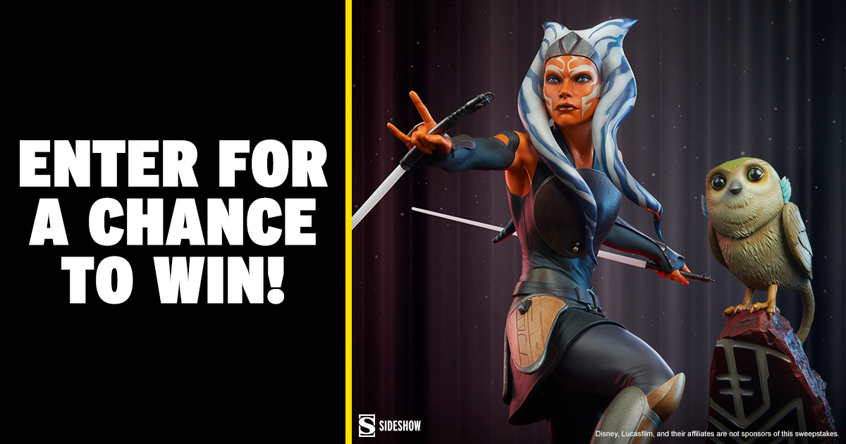 side.show/yyu4i

Head to our website for details on your chance to win the Ahsoka Tano™ Premium Format™ Figure (Exclusive Edition) by Sideshow— the GRAND PRIZE for our STAR WARS™: May the 4th event!  

#StarWars #MayThe4th