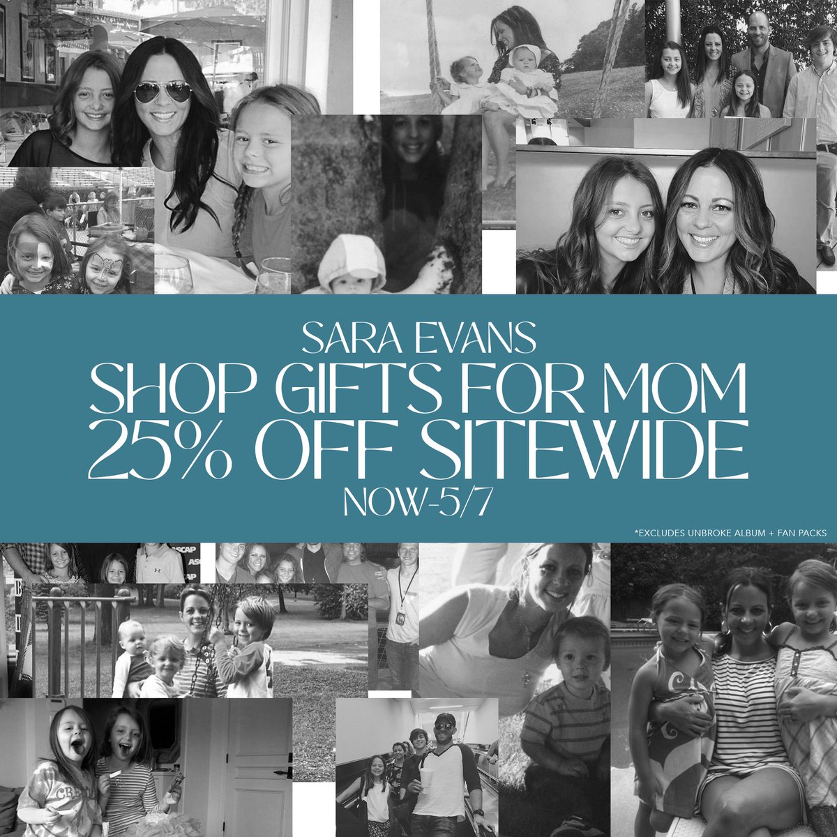 If you know me, you know my kids are my life! I’m celebrating Mother’s Day by giving y’all a discount on my merch store. Now through 5/7!! saraevansstore.merchmadeeasy.com/collections/ap…