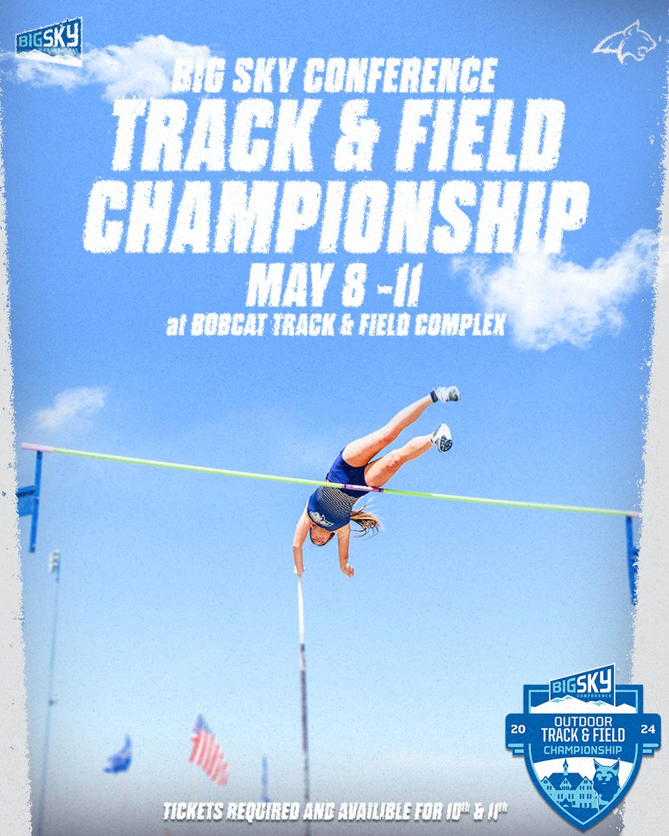 The Big Sky is coming to Bozeman! Join us for the Big Sky Track & Field Outdoor Championships next week in the Bobcat T&F Complex! Events start the 8th and run through the 11th. Tickets are required and available for Friday/Saturday. Get yours early at montanastate.evenue.net/events/BST