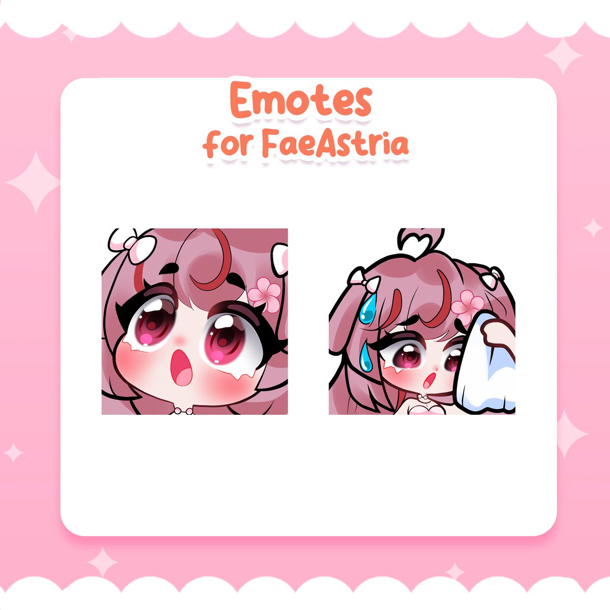 🌸Vexy /COMMS OPEN🌸 (@vexandry) on Twitter photo Emotes for <a href="/FaeAstria/">fae astria 💫</a> ❤❤❤
Rt is appreciated 💚
#Vtuber|#VTuberUprising |#emotes |#VTuberEN Emotes for <a href="/FaeAstria/">fae astria 💫</a> ❤❤❤
Rt is appreciated 💚
#Vtuber|#VTuberUprising |#emotes |#VTuberEN