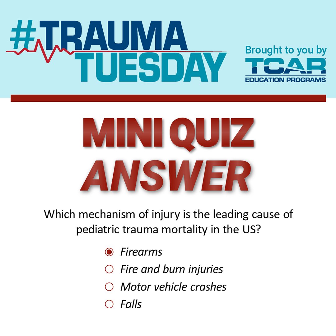 Here’s the correct answer to yesterday’s mini quiz. To take the four-question quiz click the link: bit.ly/TT_miniquiz_30…
#trauma #traumacare #traumatuesday