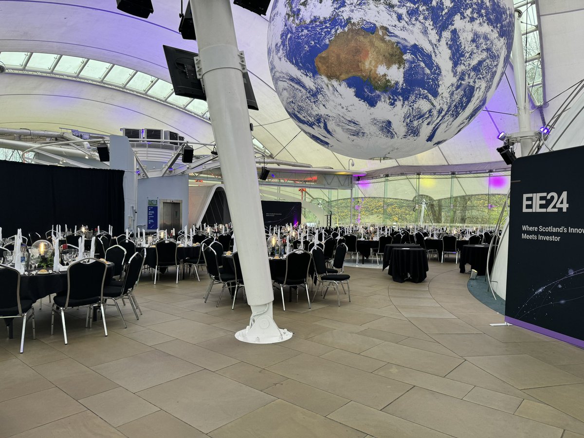 Sneak peek into our last #EIE24 event. We’re excited to welcome our guests to the Gala Dinner at the exquisite Dynamic Earth space tonight! 🌏🎉🥂🔜 #wrapup #techevent @BayesCentre @EdinInnovations @DataCapitalEd @ourdynamicearth