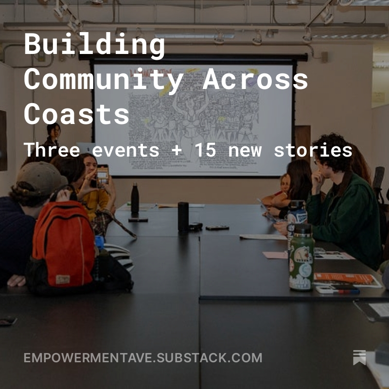 Our April newsletter is now live, thank you <a href="/AmeliaArvesen/">Amelia Arvesen (she/her)</a>! Events from CA to CT, plus 15 new stories that span from reporting, op-eds, poems and personal essays. 

Read it here: open.substack.com/pub/empowermen…