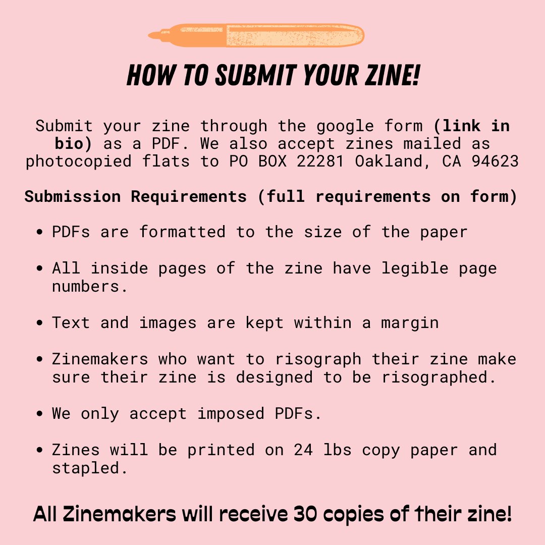 FREE PRINTING FOR BLACK ZINEMAKERS IS NOW TAKING SUBMISSIONS! We are excited to partner with Seiche Press to offer another round of Free Printing. Submit your zine through the google form (link in bio) as a PDF. We also accept zines mailed as photocopied flats