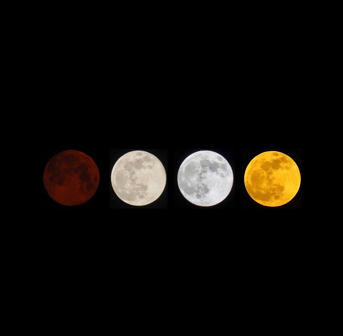 The first 4 full moons of 2024.