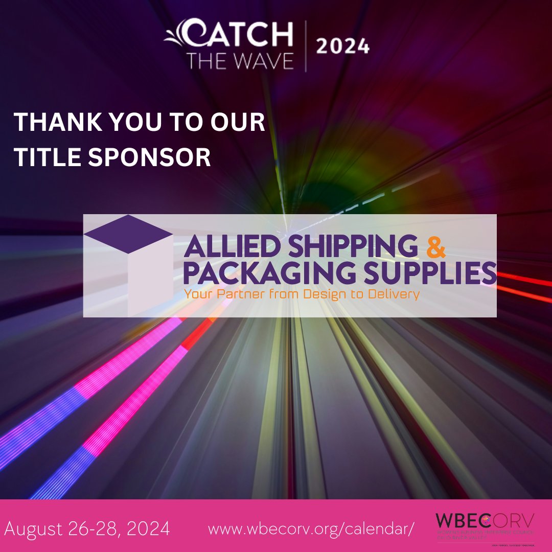 A heartfelt thank you to Allied Shipping &amp; Packaging for making Catch the Wave possible! ASAP has been a long supporter of WBEC ORV &amp; we appreciate their support! You can join them as a sponsor of #catchthewave2024 by contacting our team for more information.