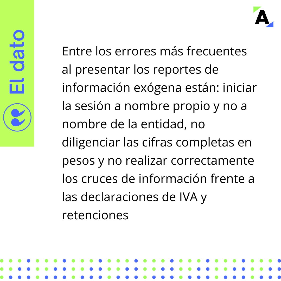 #ElDato |🚨 Una lista de chequeo para evitar errores en la presentación de la información exógena ante la @DIANColombia es esencial para asegurar el cumplimiento de la normatividad en cualquier empresa ➡️ actualicese.com/informacion-ex…