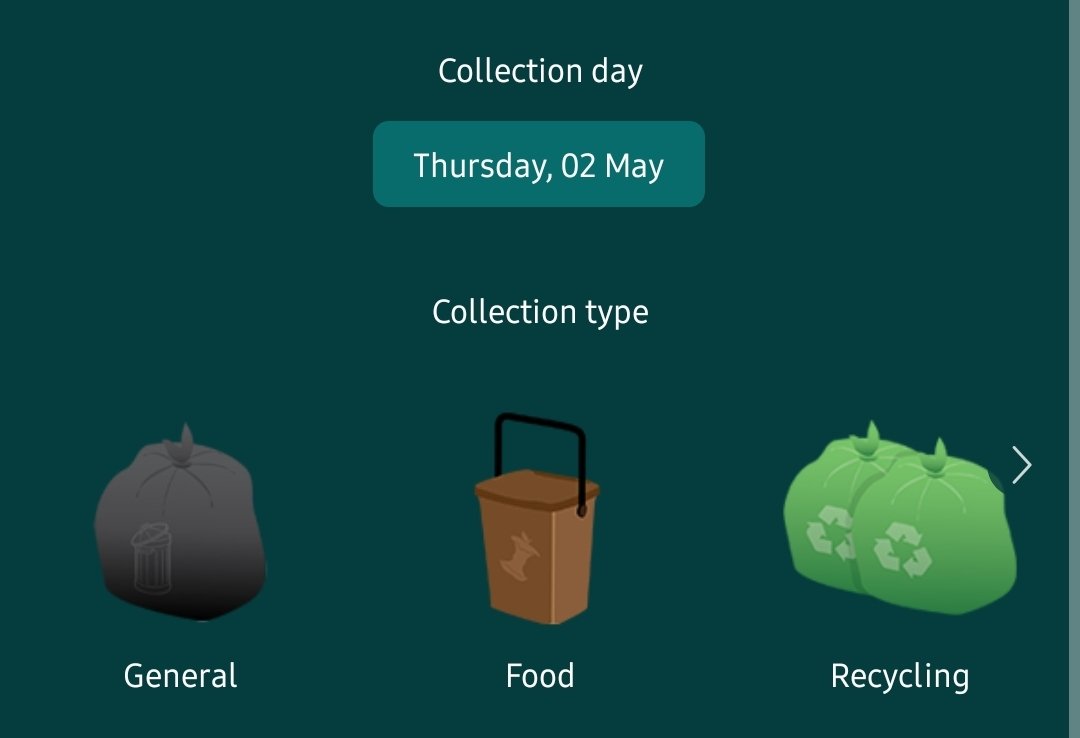 It's bin day tomorrow in Splott. New system: it's general (bin or max 3 bags), glass & food bin with red & blue sacks. Remember bring your bags in as soon as can. Old system: it's general (bin or max 3 bags), food caddy & green bags.