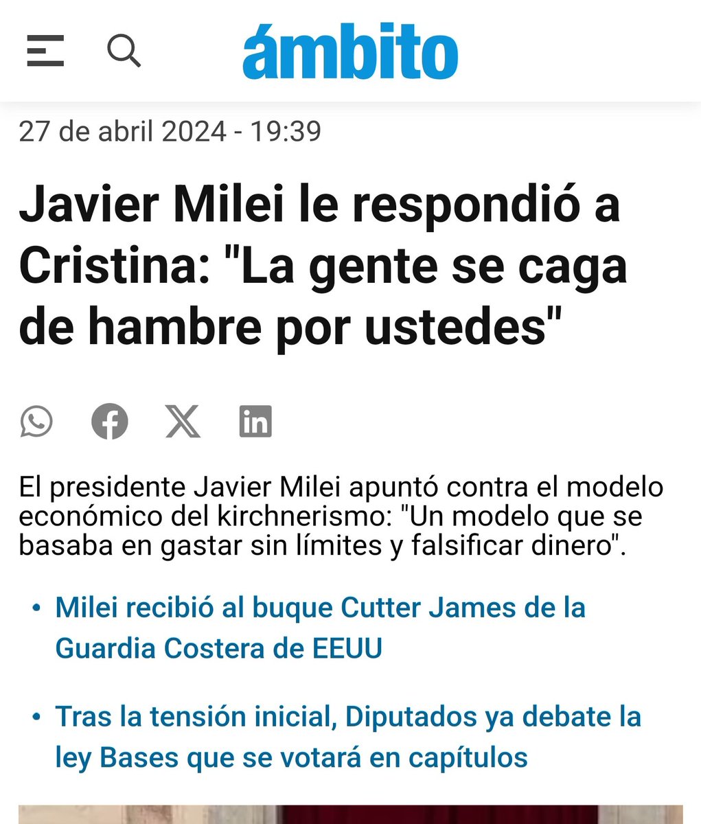 Arce en #Bolivia repitió frase de Milei en #Argentina: 'no hay plata'. Allá el despilfarro fue de los Ks, como lo denuncian. Aquí fue de Evo/Arce, no hay plata en BOL por el saqueo de esta yunta. Arce, los responsables son tú y tu jefazo (el del dedazo que te encumbró).