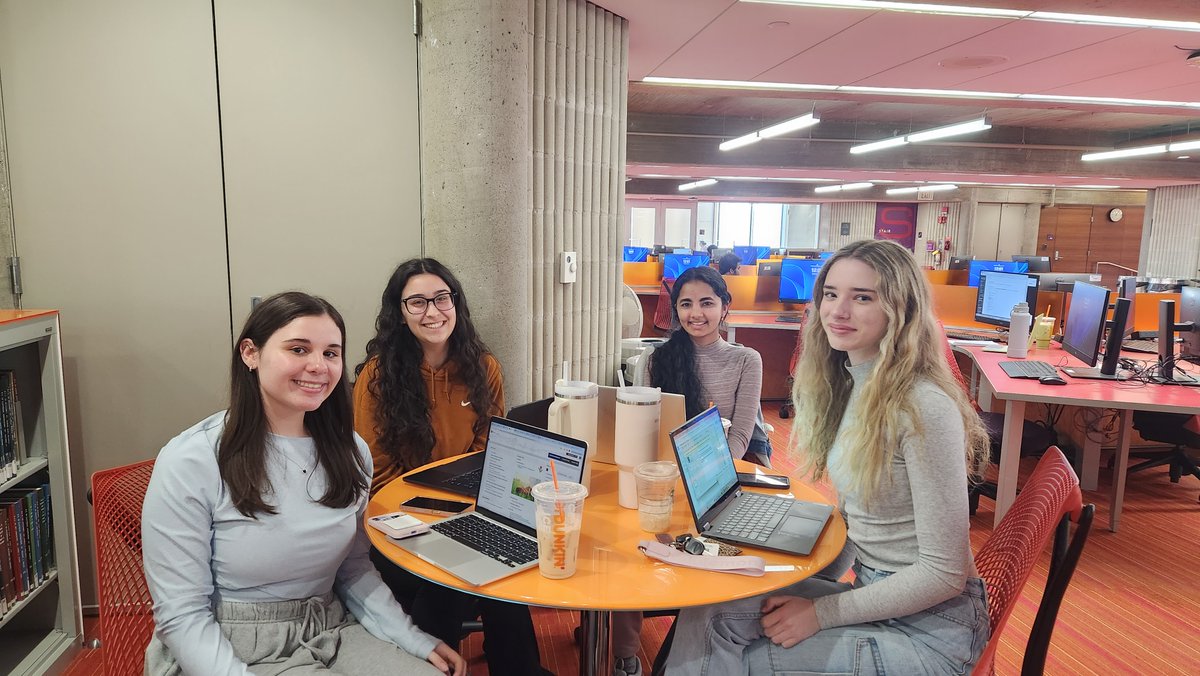 Carney_Library's tweet image. For today's "student study scene" we have business students preparing for a final essay in one of their classes. The coffee and good company helps! :) #finalexams #librarystudyspace