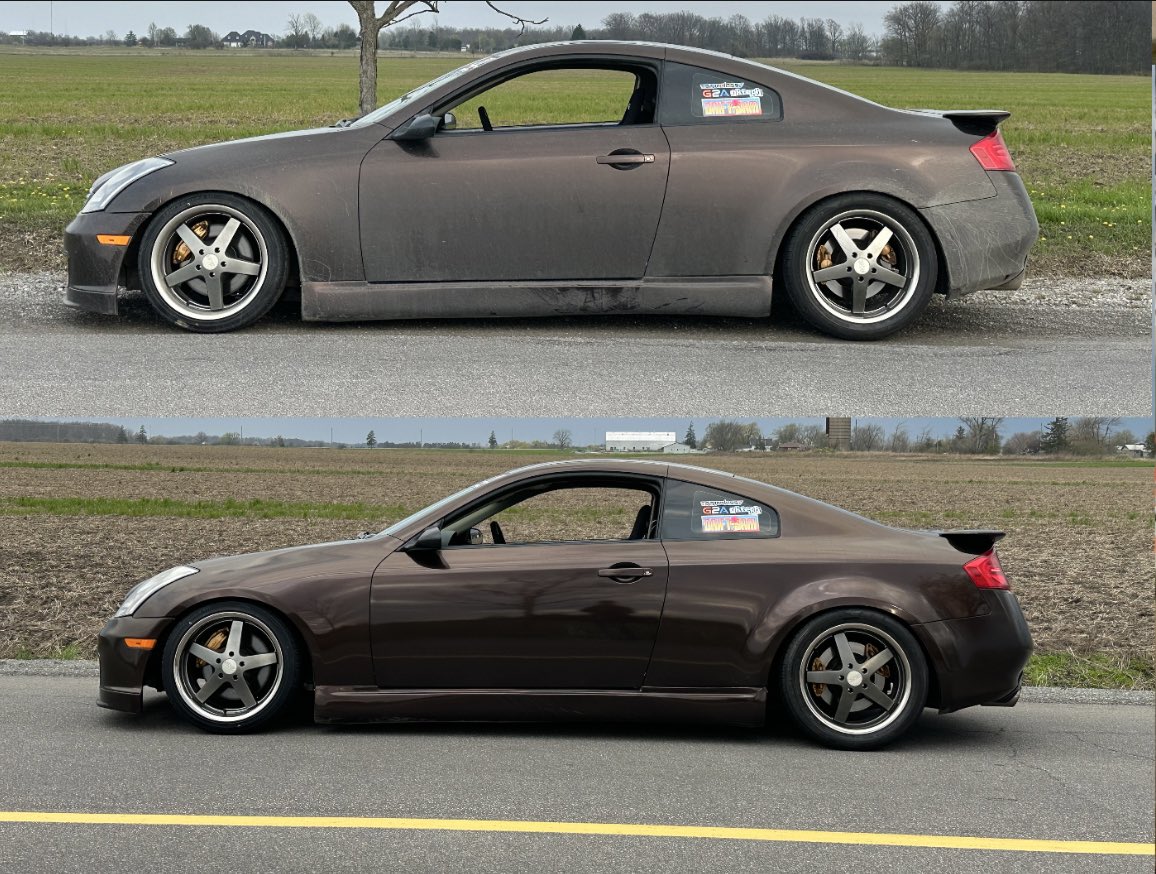 Before / After Day at the track 👀
