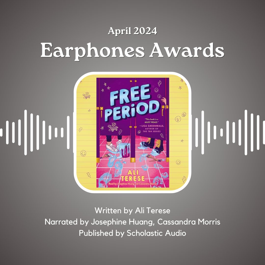 We’re thrilled to announce that “Free Period” has won an #EarphonesAward! Congrats to the whole team. Written by Ali Terese, read by @itmejosephine, @SoCassandra, published by @Scholastic