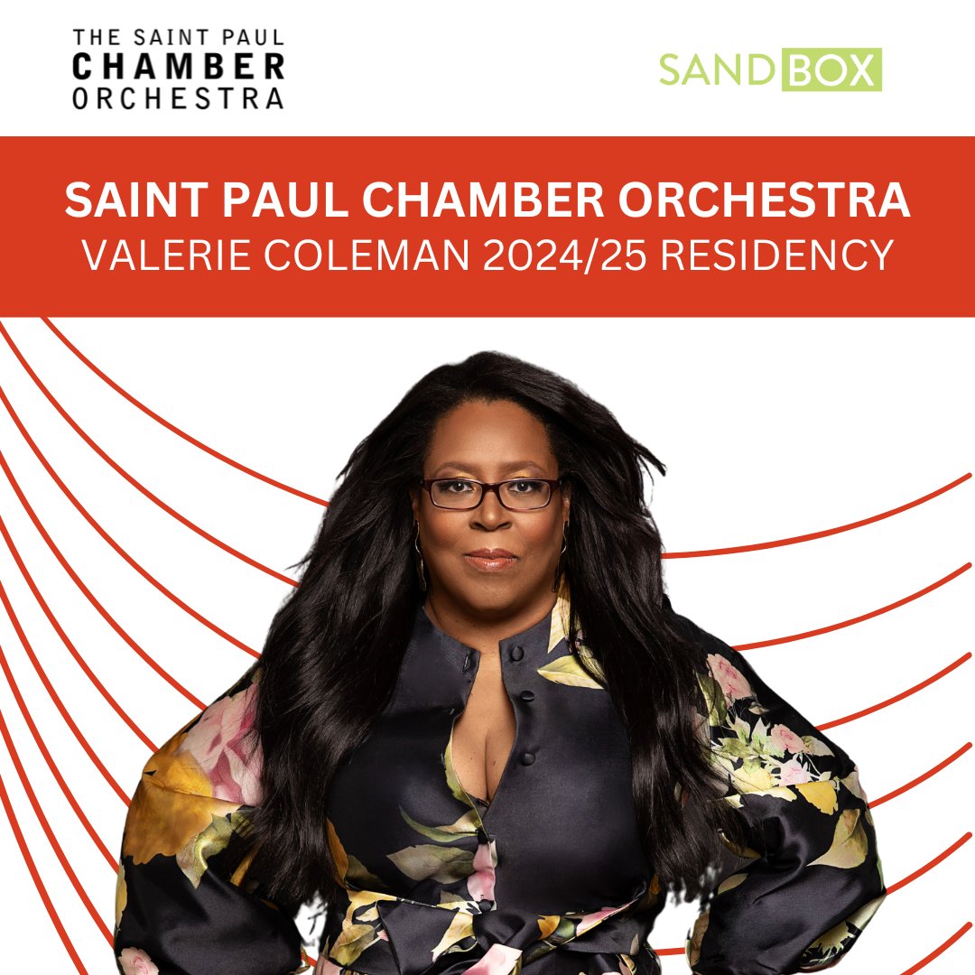 Valerie Coleman will be a featured Saint Paul Chamber Orchestra @TheSPCO Sandbox Composer-in-Residence for the 2024/25 season! In this innovative residency, Coleman will collaborate with the orchestra to create a work that will be premiered May 16-18, 2025.
