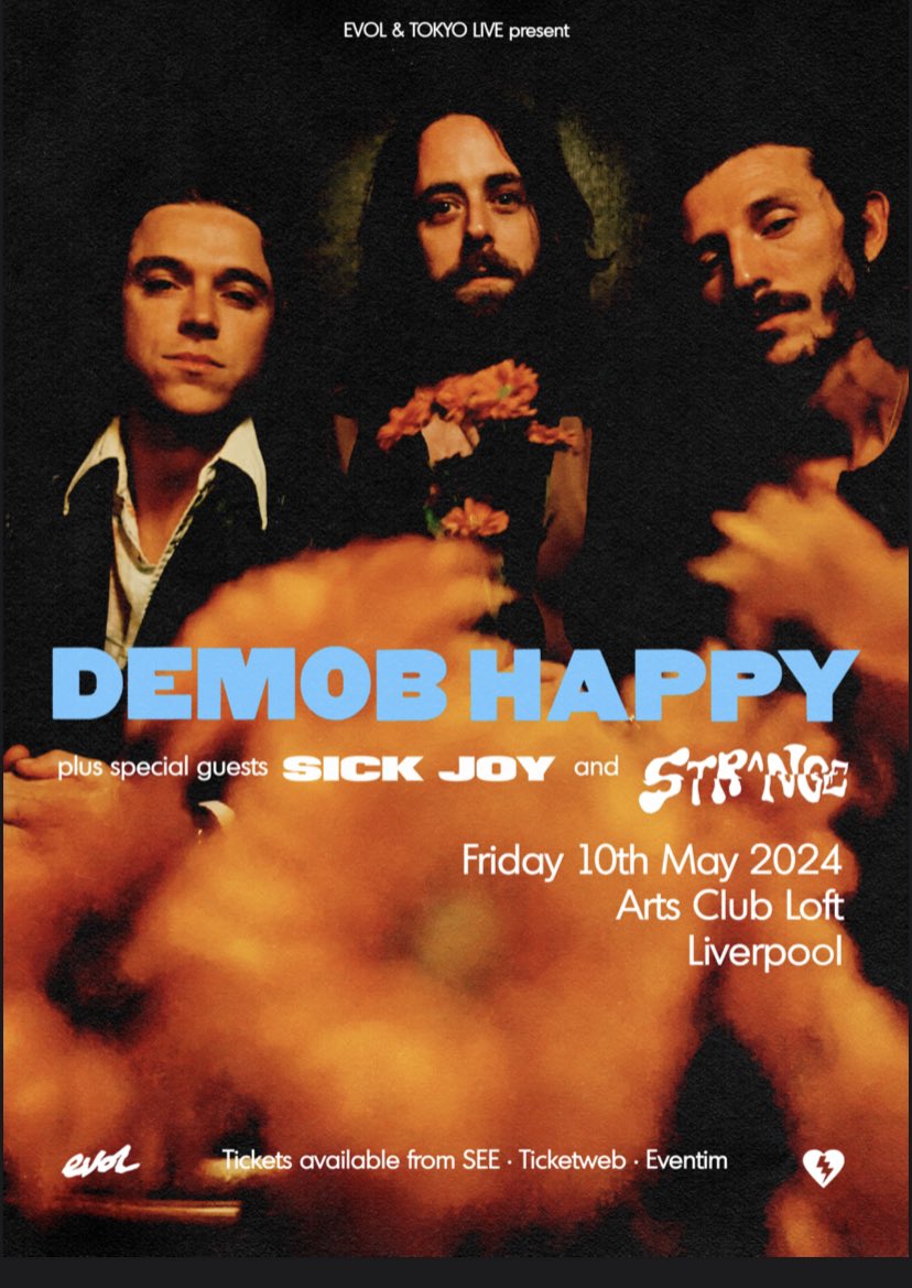 🚨🚨incase you missed it, we’re supporting the amazing @DemobHappy @ arts club with May!! Buzzin to be supporting these cus they r fkin sick @ClubEVOL seetickets.com/event/demob-ha…