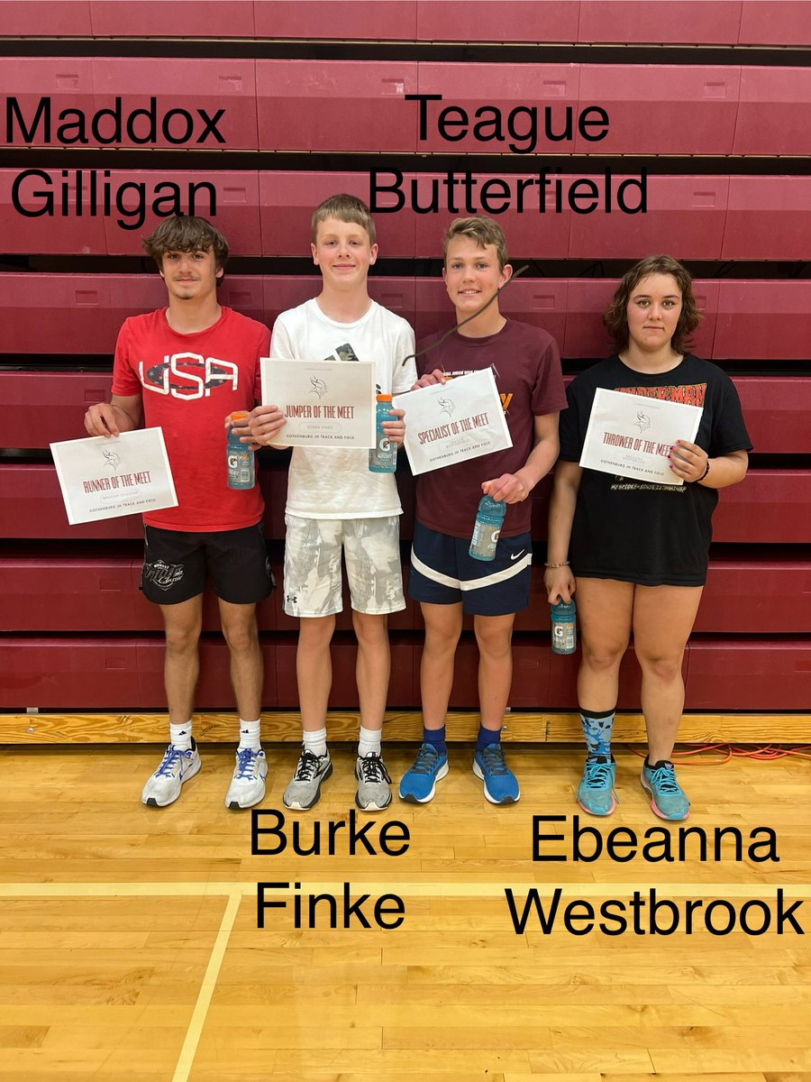 nrubenthaler's tweet image. JH track recognized 4 more “athletes of the meet” yesterday. These for deserve praise for their commitment to improvement. They’ve shown that they are motivated to get better every day! #athletesofthemeet @GBurgSwedes @SwedesAD @SwedeImpact @TillerMargaret