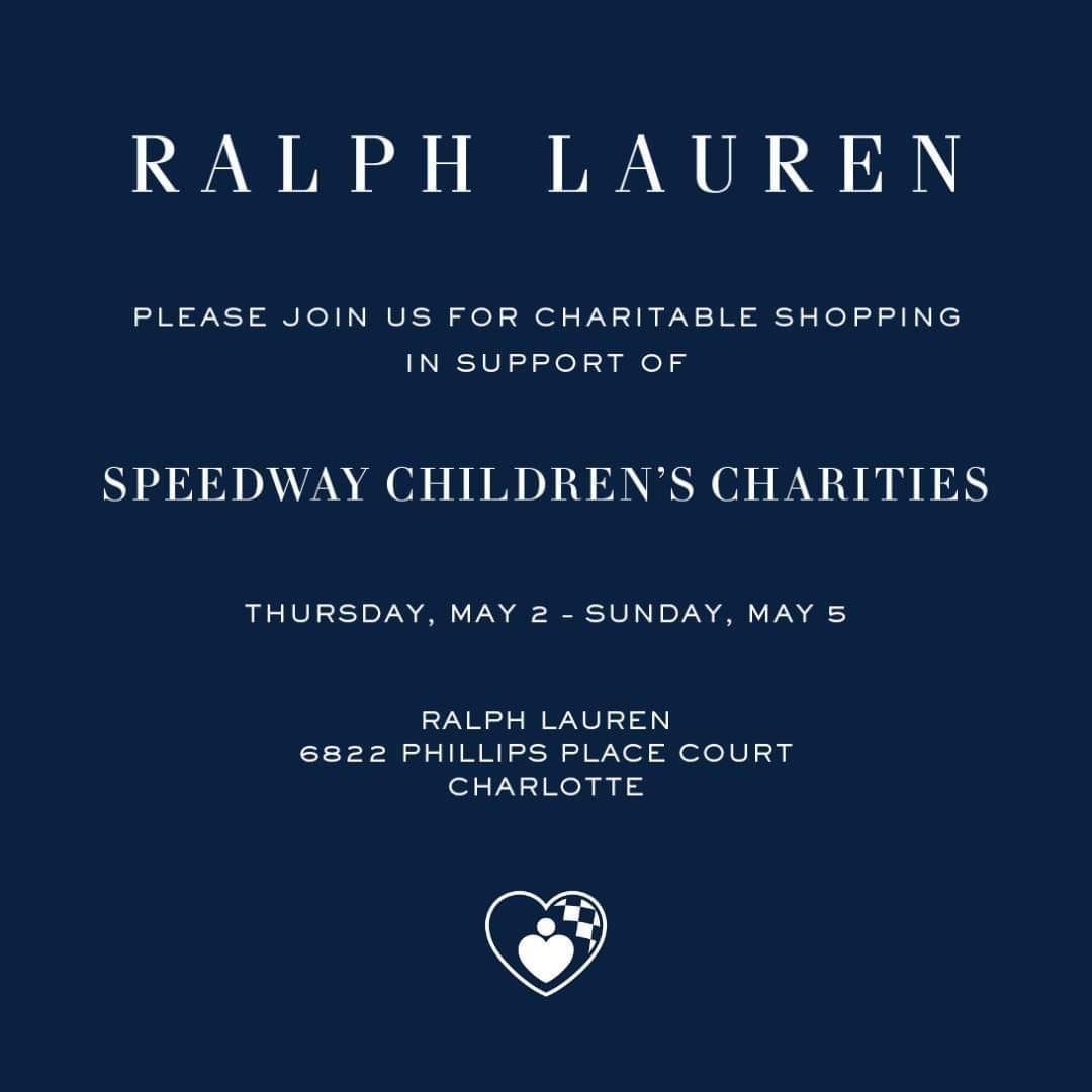 Time to shop AND support! From May 2nd to May 5th, our friends at Ralph Lauren, Phillips Place are generously donating 10% of all purchases to help children in need! To schedule a private appointment or to shop remotely, contact brittani.chirichella@ralphlauren.com. #kidswin
