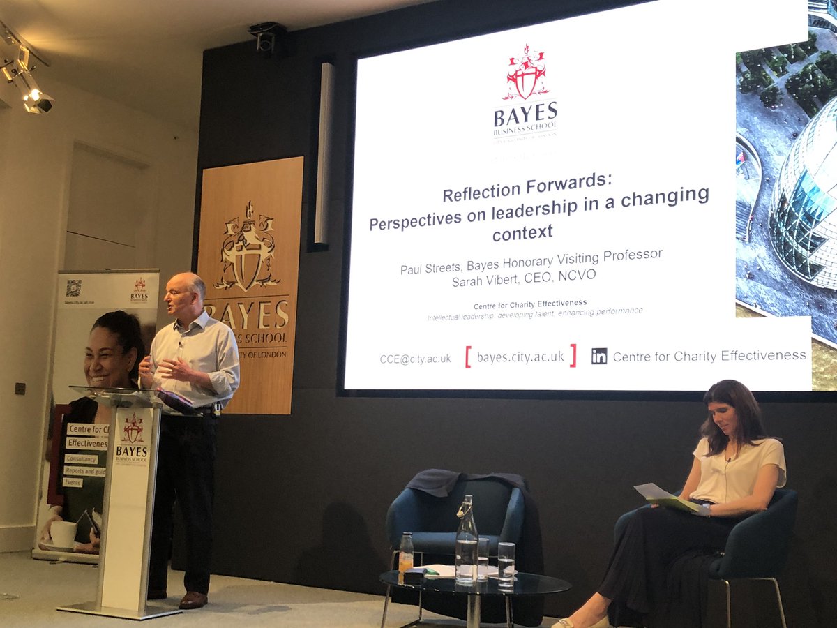 A big thanks to @PaulStreets_ for his provocation on what social society leadership should look like for future - a return to our founding radicalism, activism and an impatience for change. 
@BayesCCE, @LBFEW @CharityComms