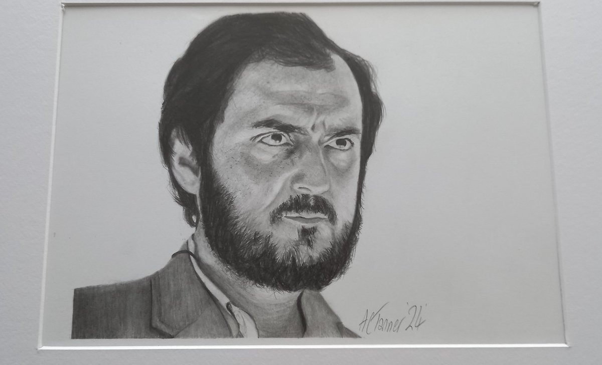 Stanley Kubrick pencil portrait. Master of Cinema. #kubrick #ArtistOnTwitter #artwork #rhoose #valeofglamorgan #directorsoffilm