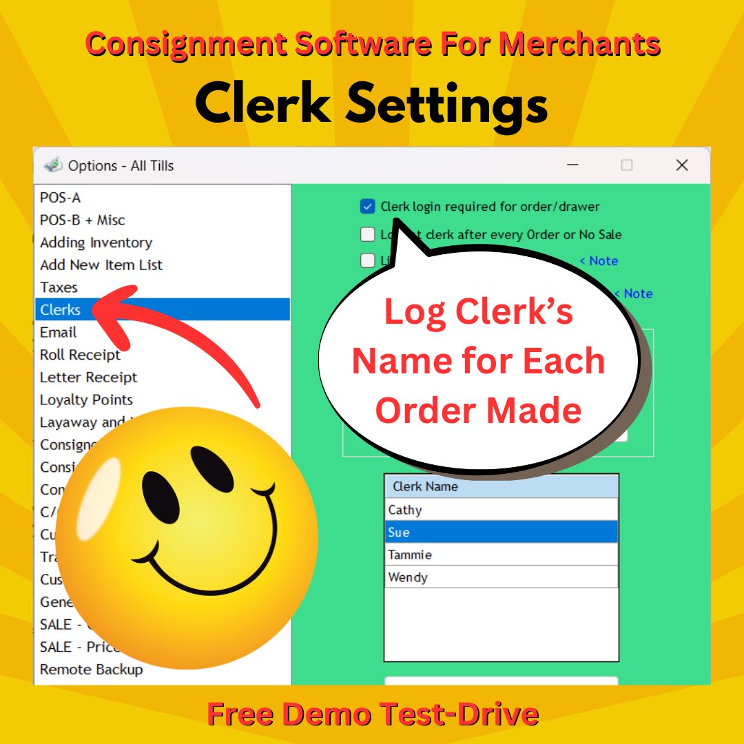 Upcycle Merchant Software:  Log the clerk processing each order.
rjfsoft.com

#consignment #consigning #consign #resale #upcycled #recycled #thrift #thrifting #software #refashion #recycledfashion #fashionresale #preloved #upscaleresale #reselling