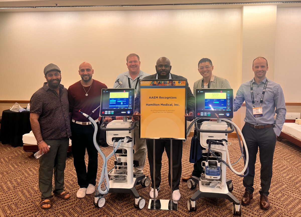 Just wrapped up the last mechanical ventilation clinic at #AAEM24 conference! Thx to sponsors @HamiltonMedical! @aaeminfo @AAEMRSA #emergencymedicine #criticalcare