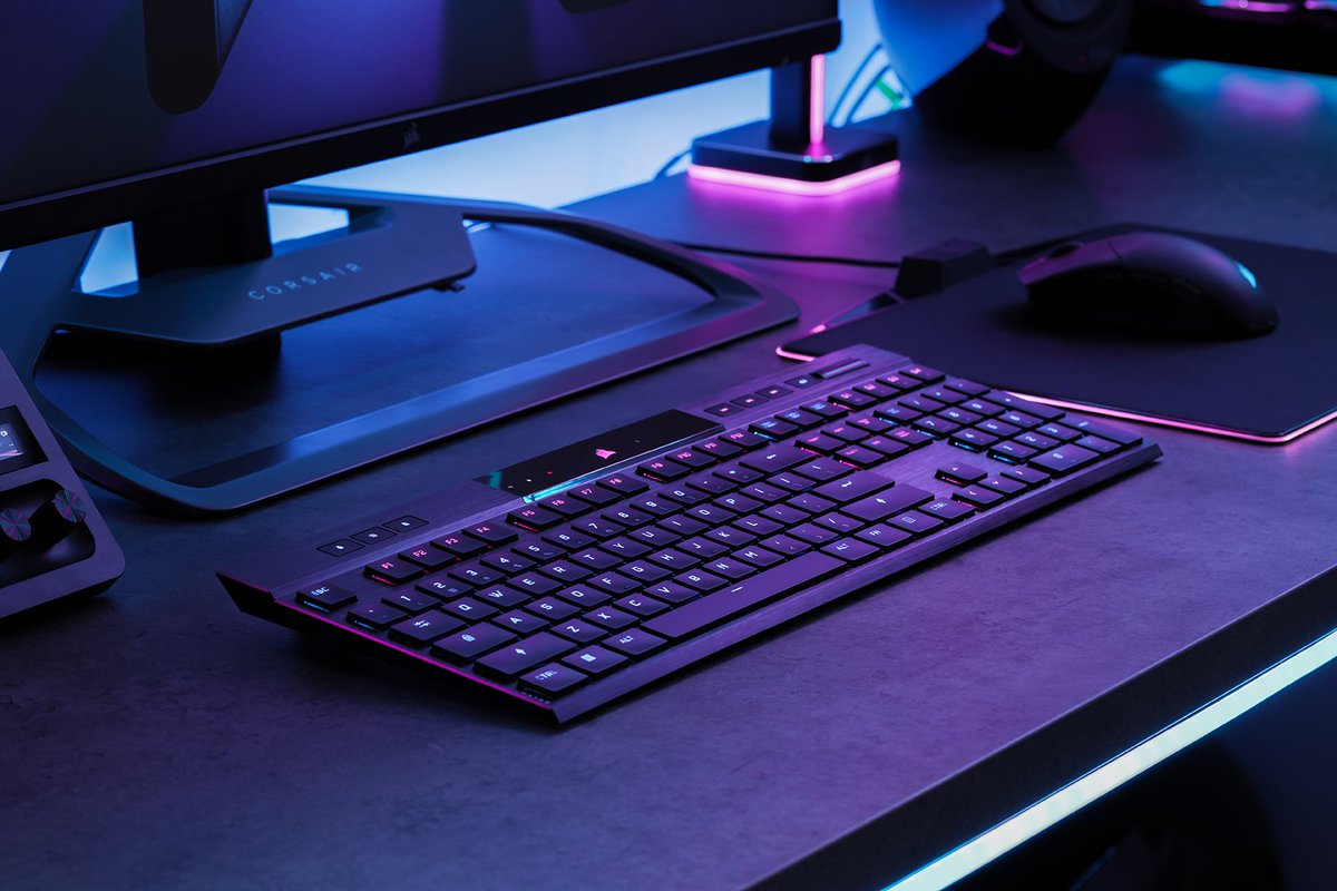 Play for days on the K100 AIR for up to 200 hours with the backlighting off 🔋 ⌨️: cor.sr/K100-AIR-Social