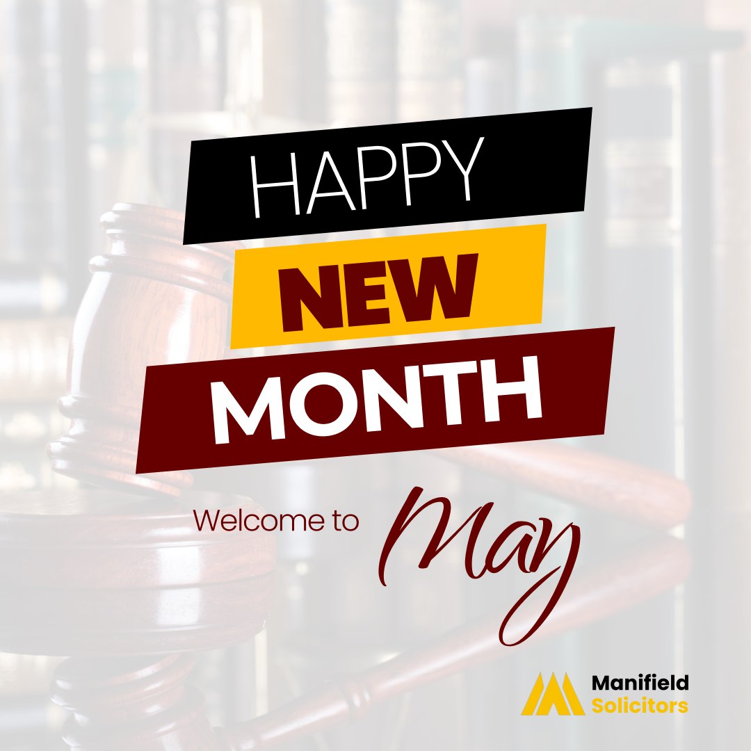 Happy New Month from Manifield Solicitors! 🎉 As we step into May, we're excited to continue serving our clients with dedication & excellence. Stay tuned for updates, legal insights & valuable resources throughout the month.
#ManifieldSolicitors #LegalServices
#NewMonth
#May2024