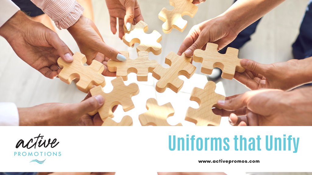 Transform your team's image with custom apparel tailored to perfection ✨️. 
📝 Read our latest blog about uniforms that unify here: l8r.it/ivHm

#TeamEmpowerment #CustomizedClothing #ActivePromotions #Blog #Branding #Apparel #Uniforms