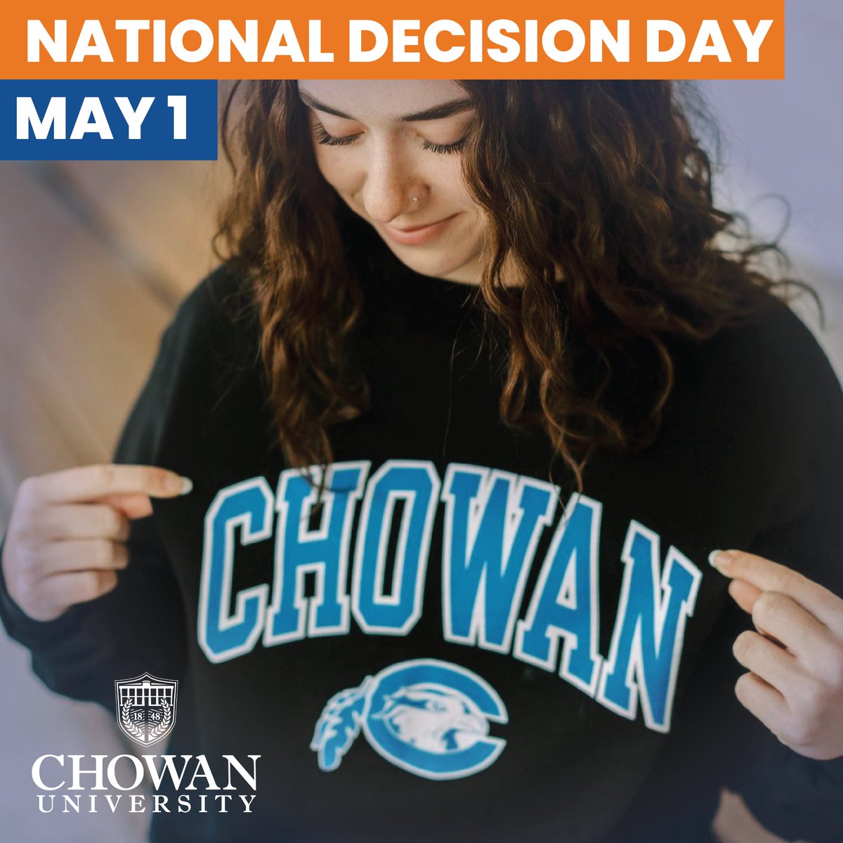 To our future Hawks, we are so excited to CU show your Chowan pride by tagging us in your decision day posts! We also understand that some of you are still deciding - Decision Day is today, but you can still choose Chowan tomorrow! #CUHere #CUSucceed #CUSkilled #Skills4Life