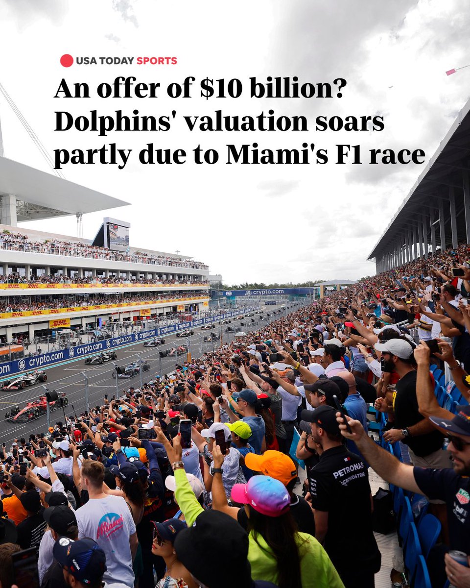 The #Dolphins aren’t for sale as owner Stephen Ross turned down a stunning offer for the team, Hard Rock Stadium and this weekend’s F1 Miami race. Where Citadel’s Ken Griffin, who is no longer in talks for minority shares, stands also reported here: usatoday.com/story/sports/n…