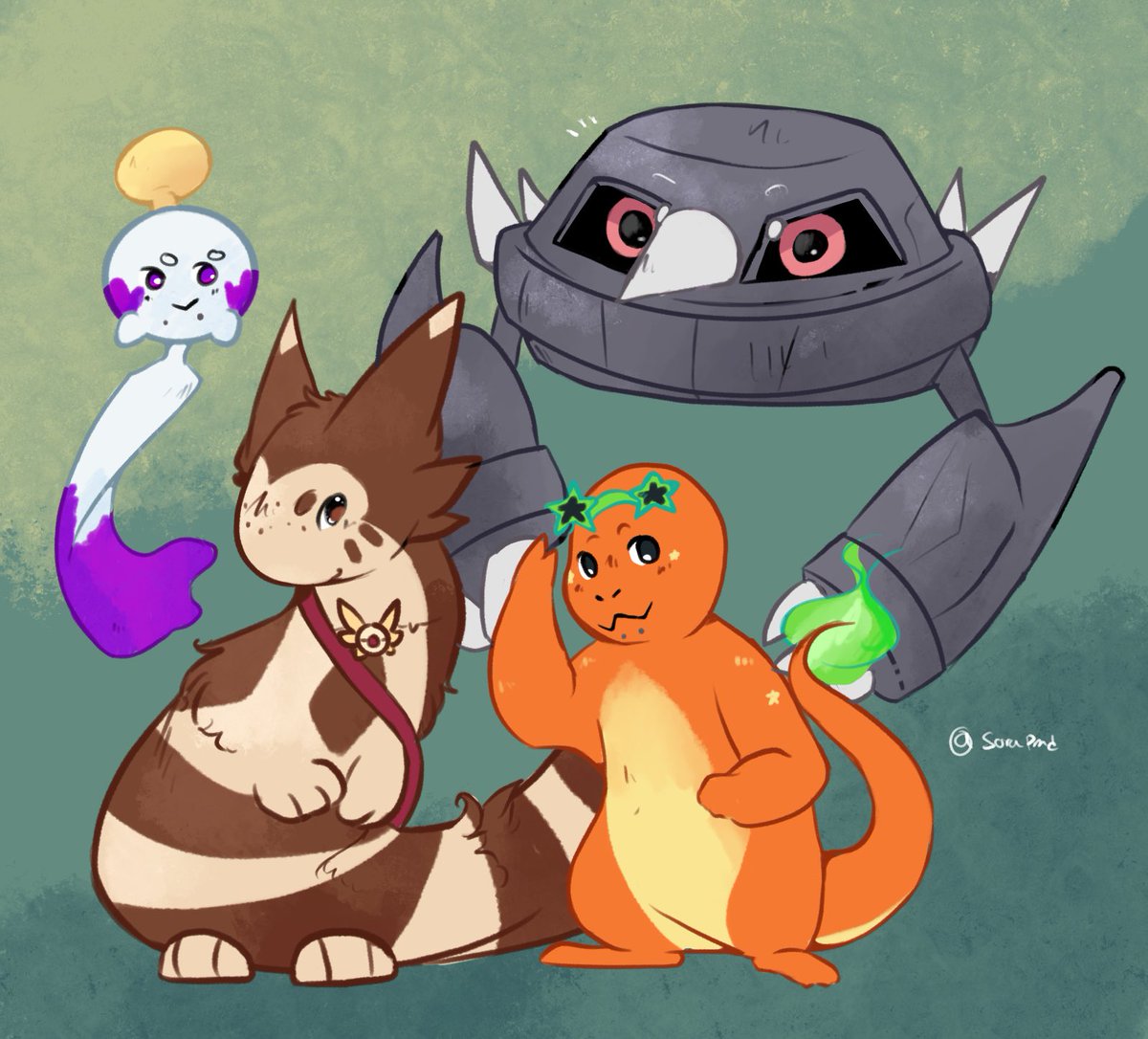 Watch out! This eclectic team is here to save the day!

#Pokemonmysterydungeon 
#furret #charmander
