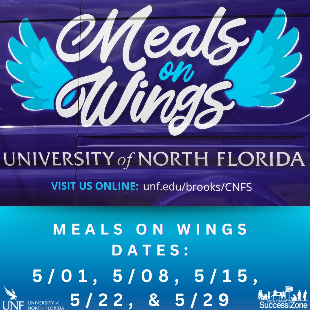 Looking for a nutritious, well-balanced meal? Stop in during any of these dates and take advantage of UNF's Meals on Wings program! 

Give us a call for more details.

#supportlocal #nonprofit #nonprofits #giveback #community #jax #dtjax #highbloodpressure