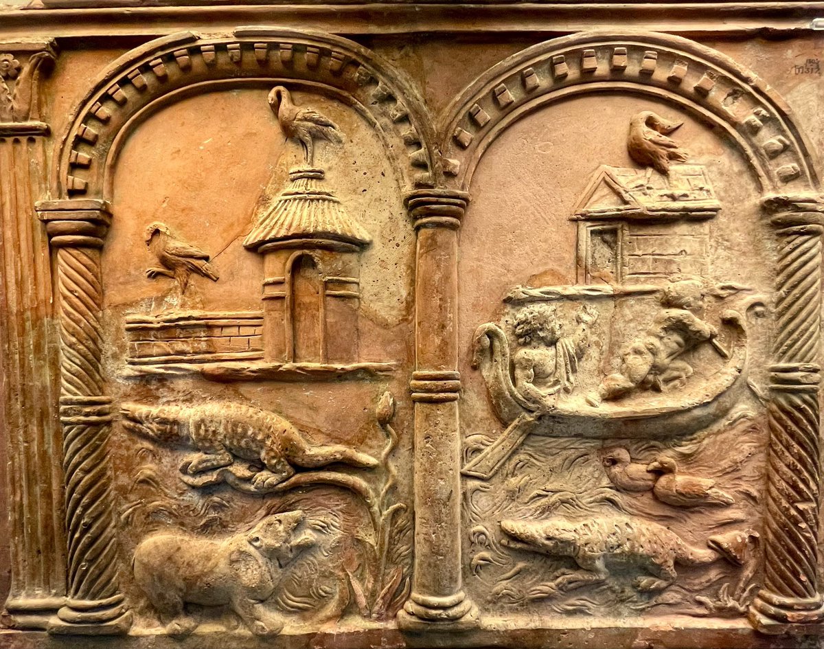 Terracotta plaque from Italy depicting life on the Nile. Dating from the 1st century AD, the plaque is part of the collections @britishmuseum #ReliefWednesday #Rome 📸 My own.