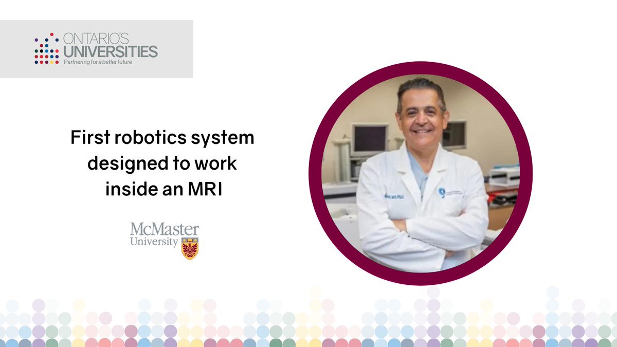 To improve access to care in rural and remote communities, researchers at @McMasterU & @StJoesHamilton are using emerging robotic technology in combination with MRI scanners to better detect & diagnose breast cancer: ontariosuniversities.ca/stories/first-… #DoctorsDay #NationalPhysiciansDay