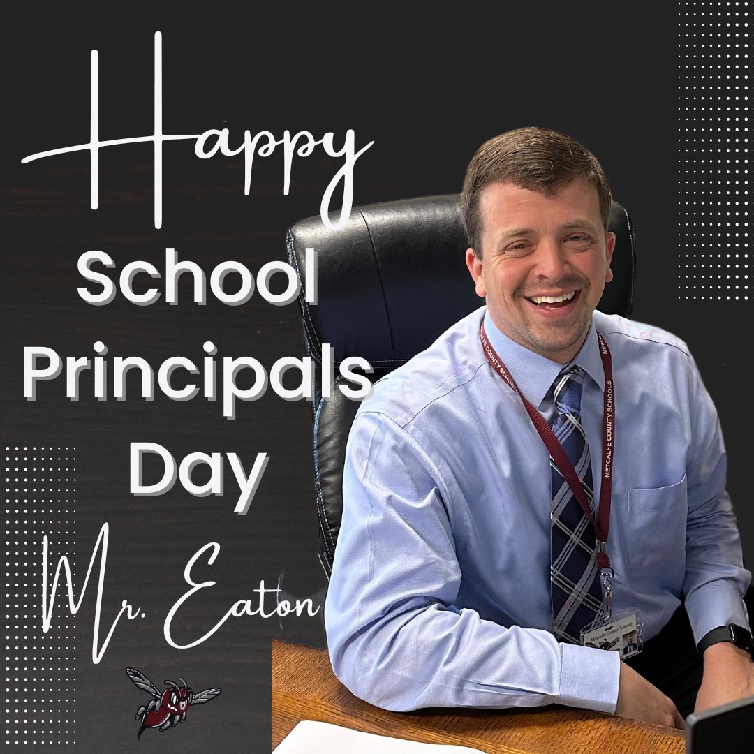 Happy School Principals Day to our very own @MCHSJosephEaton !! He is the true definition of #HornetHustle and is dedicated to guiding, inspiring, and shaping the future of our students here at MCHS. Thank you for all that you do Mr. Eaton!