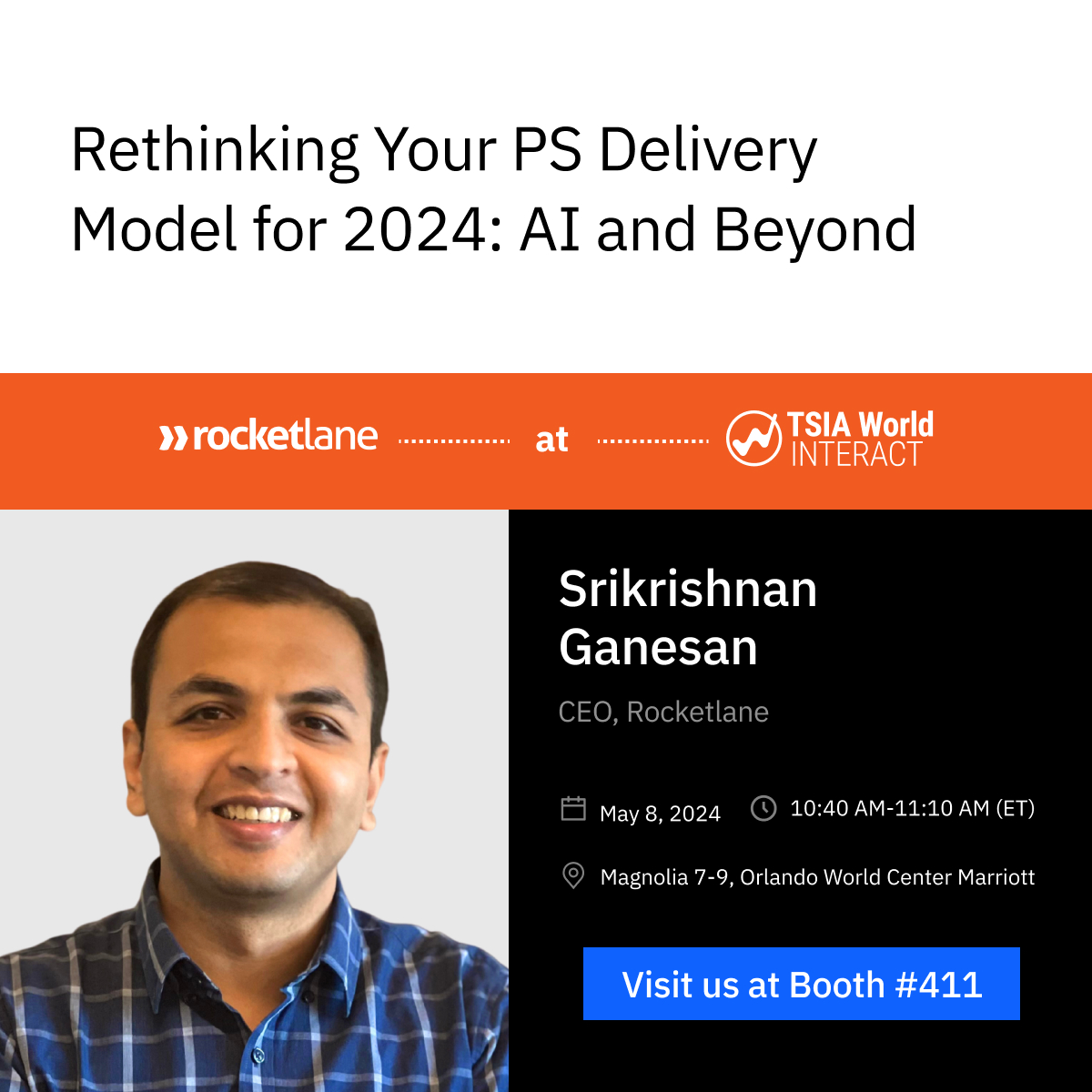 Want to give your customers an unforgettable service experience that will leave them raving about you? Our CEO, @srikrishnang, explores this and more in his session 'Rethinking Your PS Delivery Model for 2024: AI and Beyond.' Don’t miss out! #TSIAWorldInteract #PSA #SaaS