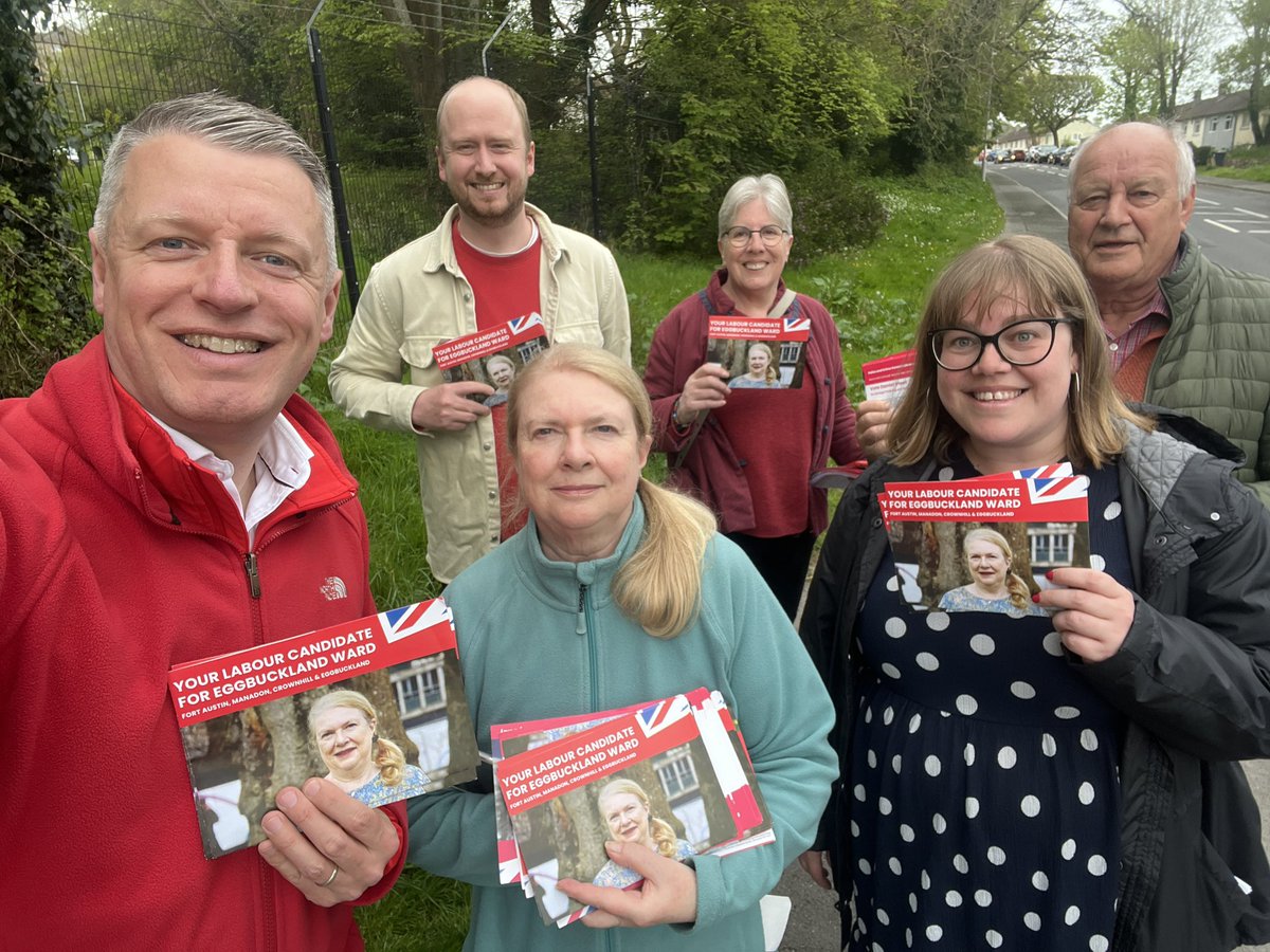 Final canvass of the campaign - this time in Eggbuckland Ward supporting @VirginiaPike14. It’s been a real pleasure to be part of the @PlymouthLabour campaign. It’s been positive, hopeful, hard working and above all great fun. Good luck to all the Labour candidates tomorrow.