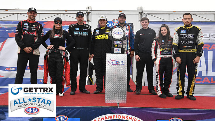 Eight-car field set for GETTRX @NHRA Pro Stock All-Star Callout in Chicago. 
nhra.com/news/2024/eigh… #NHRA