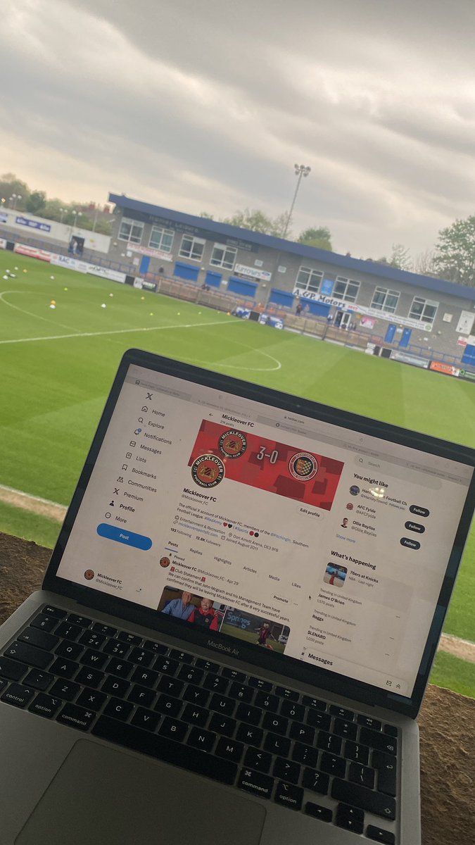 Away at Telford for Mickleover’s play off Semi-Final❤️🖤

@UoDFootyJournos