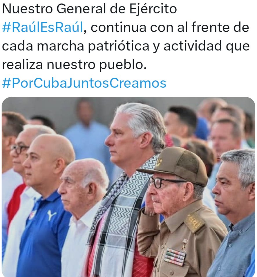 @DiazCanelB: 'Mientras el gobierno de Estados Unidos persista en su intento de asfixiarnos con su genocida bloqueo, mientras no alcancemos un nivel de prosperidad digna para cada cubano, tendremos un Moncada q asaltar'.
#70Moncada ❤️🖤
#ConTodosLaVictoria 🇨🇺
#MiMóvilEsPatria 📱🇨🇺