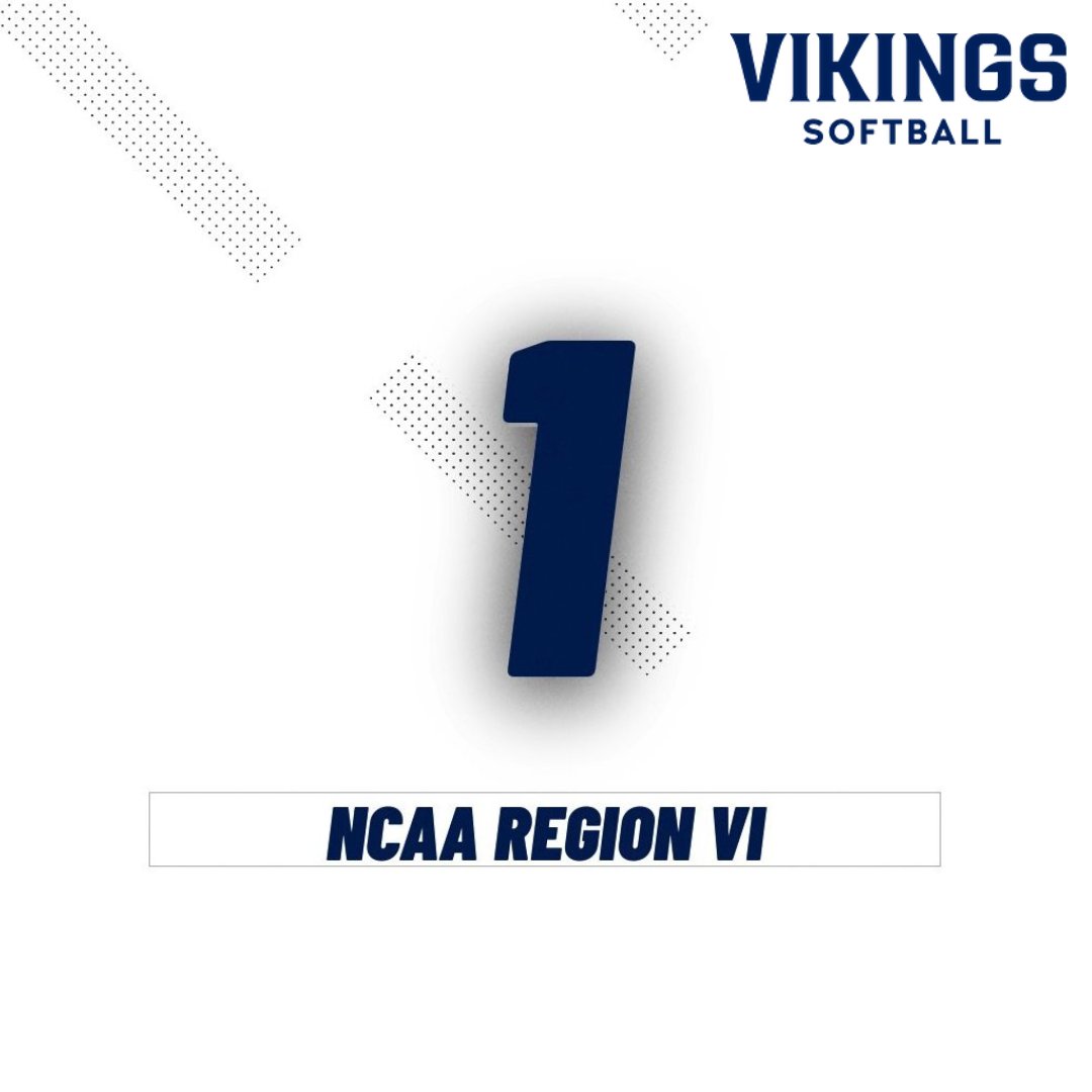 The Vikings land in the #1 spot in the second edition of the NCAA Region VI Rankings. ncaa.com/rankings/softb…