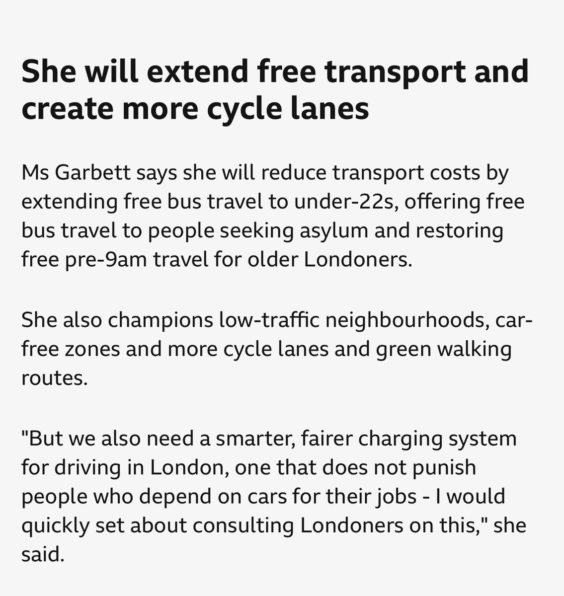 @ZoeGarbett Vote greens vote Zoe the Mayoral candidate with the most adequate and sensible policies… don’t blindly vote parties that won’t benefit London #zoeformayor #MayoralElection2024 #MayoralElection #mayor