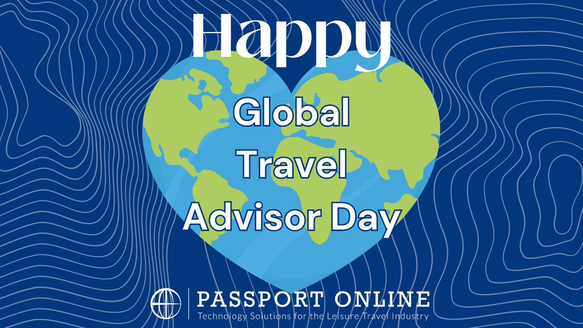 Happy Global Travel Advisor Day!
Today, we celebrate YOU and all that you do for the world of travel. Thank you for being an essential part of this industry! 💙🌍

#TravelAdvisorsRock #GlobalTravelAdvisorDay #PassportOnline #TravelAdvisors #Travel #PPO #TrustedTravelCompanion