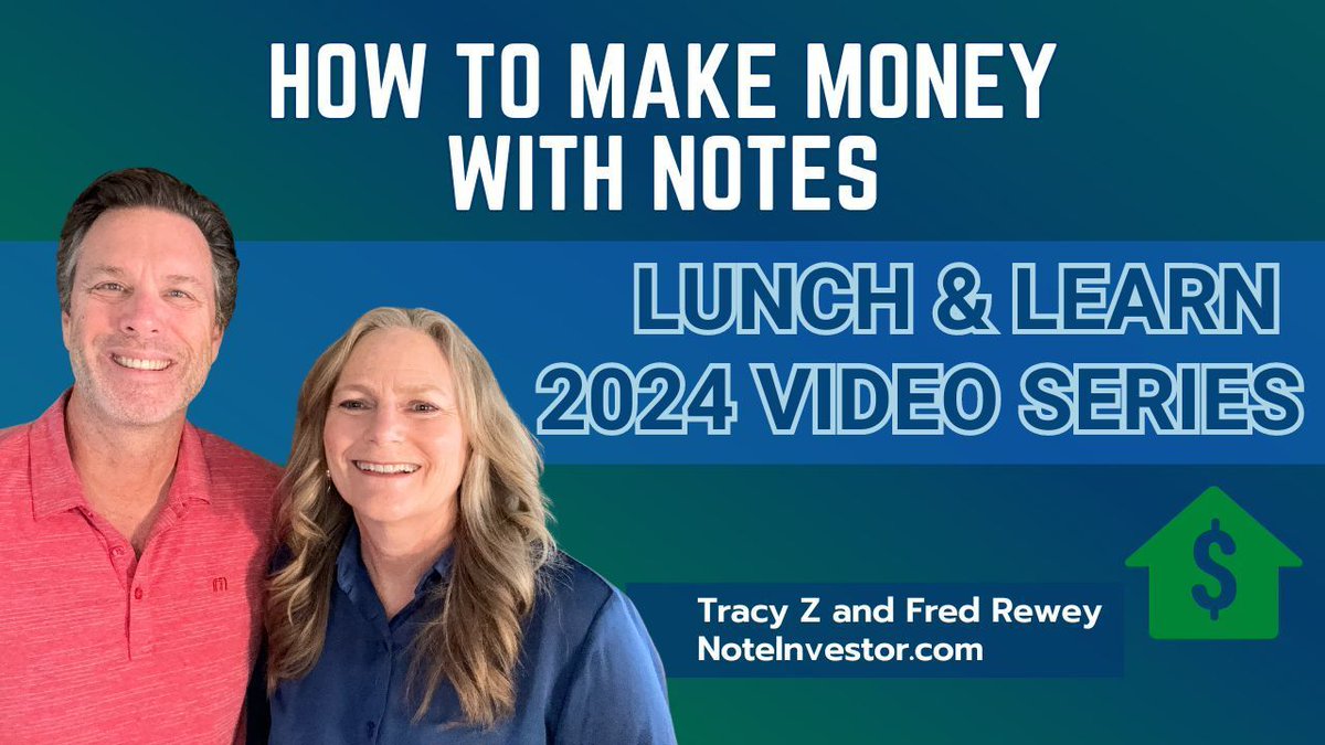 Did You Miss Episode 3 of the 2024 Lunch and Learn Series? Don't worry - the replay is available now at noteinvestor.com/learn2024/ 

We covered How to Make Money With Notes including profit strategies, partials, creative options and more! 

#RENotes #NoteBuyers #NoteInvestor