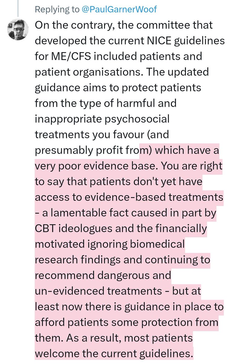 Reposting my reply for anyone Professor Garner has blocked. #MECFS #pwME #pwLC #LongCovid #chronicillness #MyalgicEncephalomyelitis