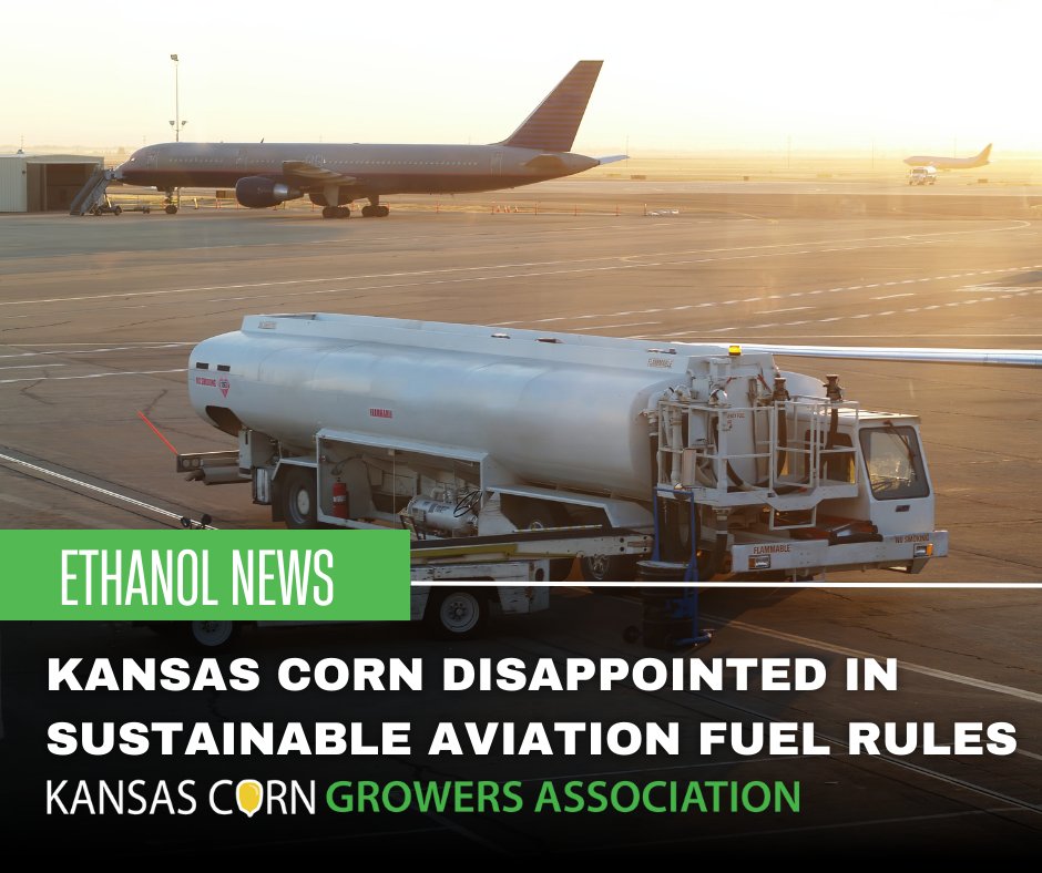 Growers had been excited for the opportunity to provide corn-based ethanol to decarbonize the aviation industry using ethanol-based sustainable aviation fuel, but now opportunities are limited for many farmers to benefit from tax credits. Read more bit.ly/4blWfNh #kscorn